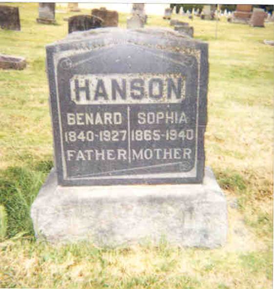 http://www.ourfamilystories.com/Images/BernardSophiaHansonHeadstone.jpg